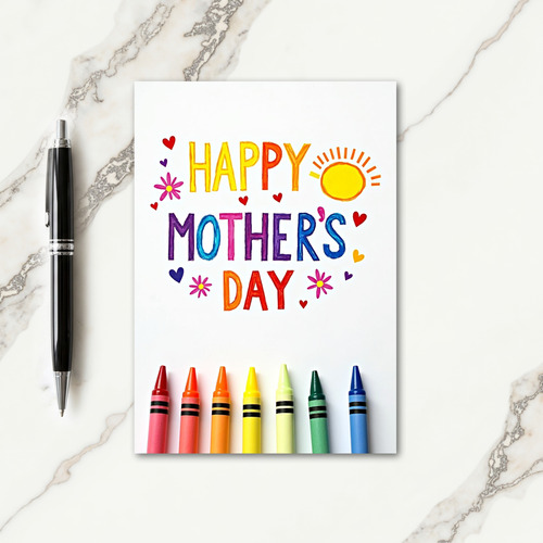 Rainbow Happy Mothers Day Card