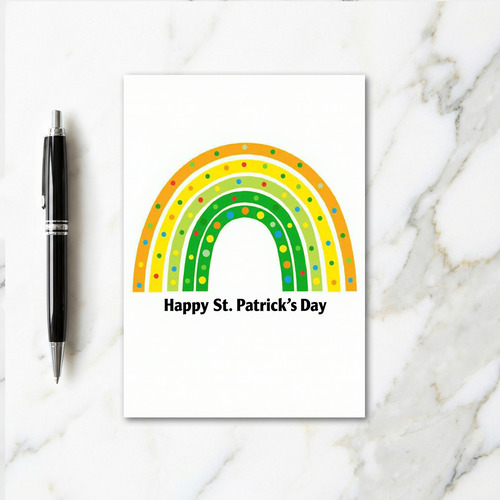 Rainbow Happy St Patricks Day Card