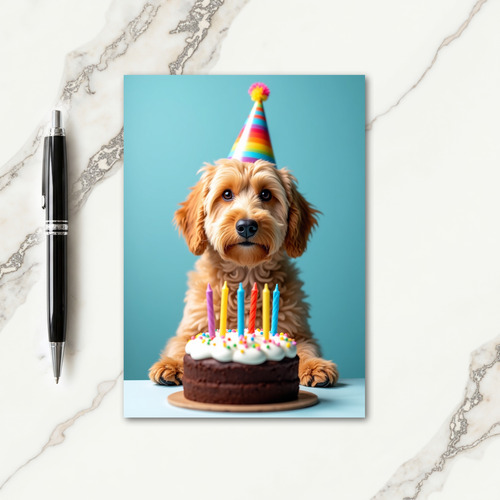 Rainbow Hat Birthday Card