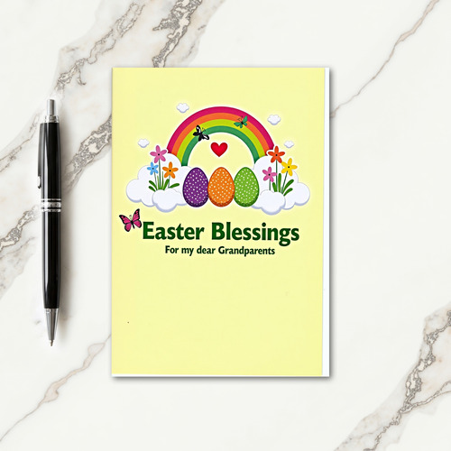 Rainbow Heart Easter Card