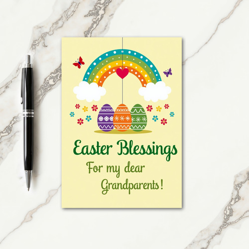 Rainbow Heart Wishes Card