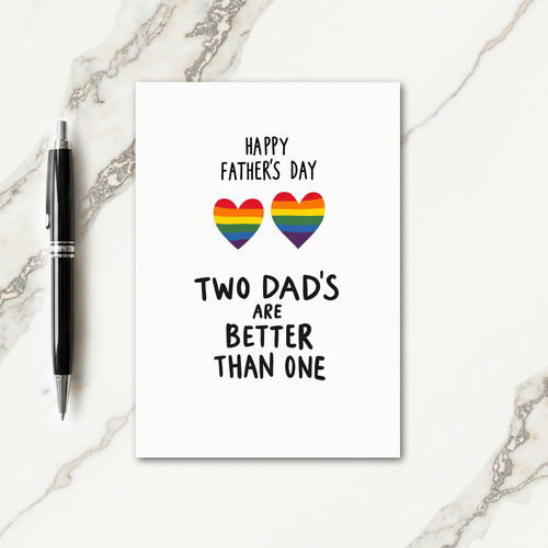 Rainbow Hearts Fathers Day Card