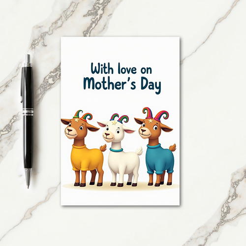 Rainbow Horns Mothers Day Card