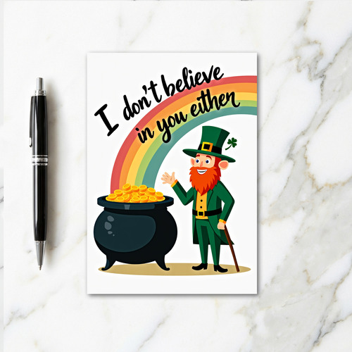 Rainbow Leprechaun Gold Card