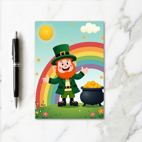 Rainbow Leprechaun Luck Card