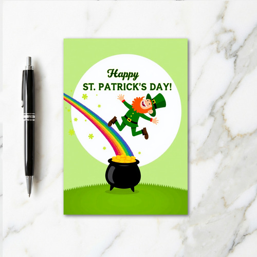 Rainbow Leprechaun Pattern Card