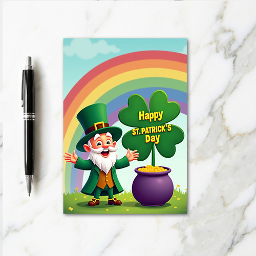 Rainbow Leprechaun Scene Card