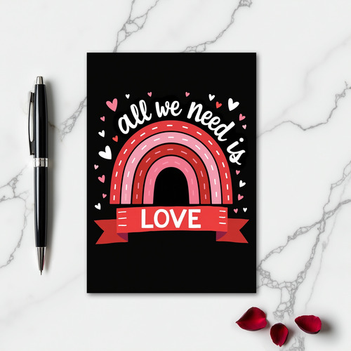 Rainbow Love Bold Graphic Card