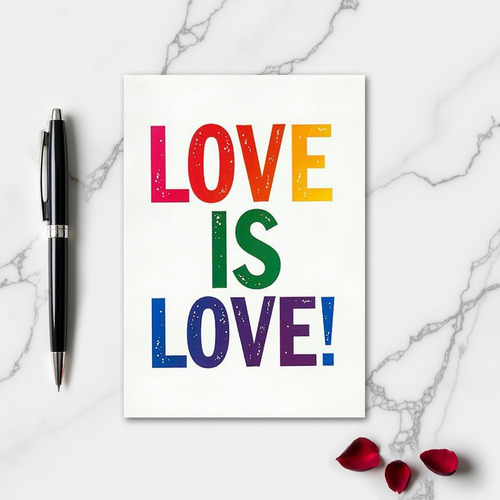 Rainbow Love Classic Style Card