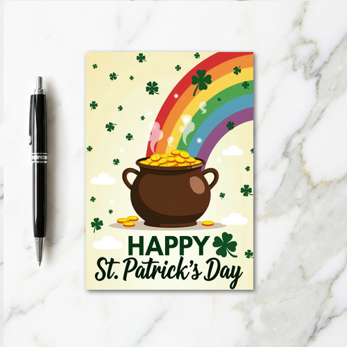 Rainbow Luck St Patricks Day Card