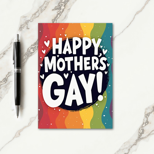 Rainbow Mothers Day Art Card