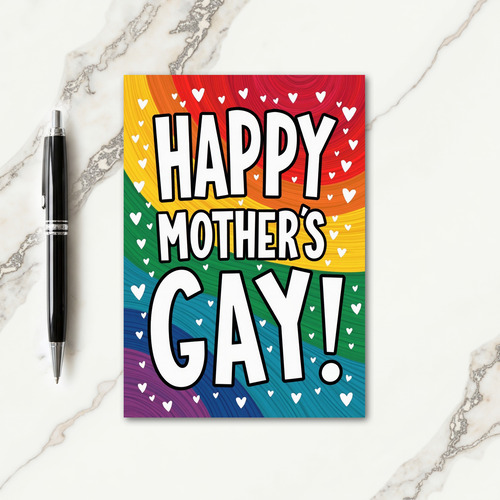 Rainbow Mothers Day Message Card