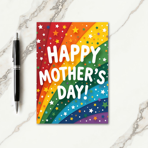 Rainbow Mothers Day Wish Card