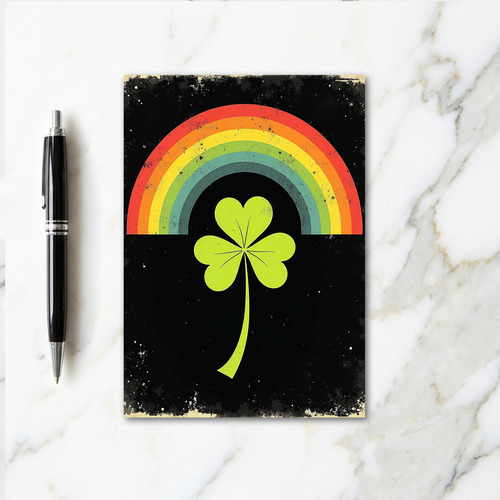 Rainbow Shamrock Vintage Look Card