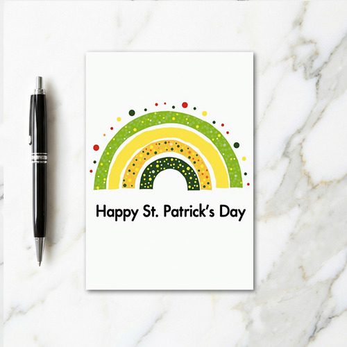 Rainbow St Patricks Day Card