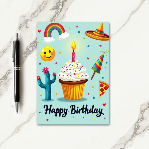 Rainbow Star Birthday Card