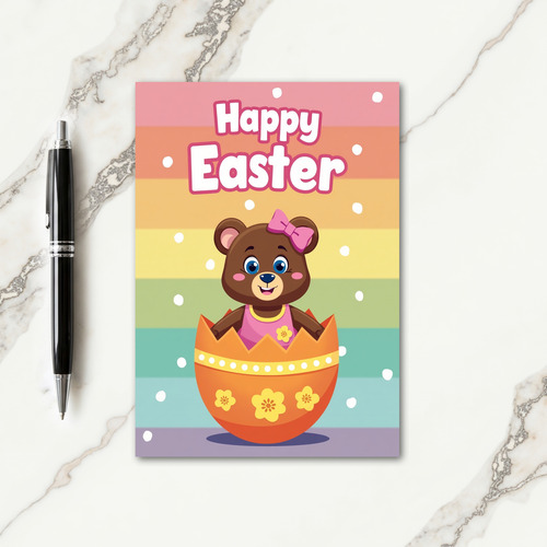 Rainbow Stripe Easter Card