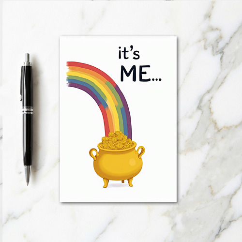 Rainbow Treasure Pot Of Gold Card