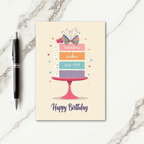 Rainbow Wishes Design Card
