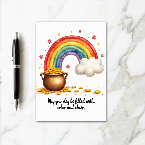 Rainbows And Gold Greeting Card