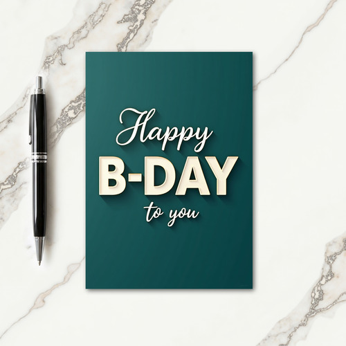 Raised Text Birthday Card