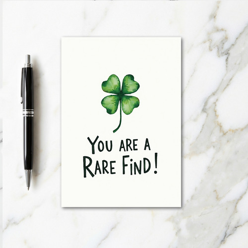 Rare Find Four Leaf Clover Card