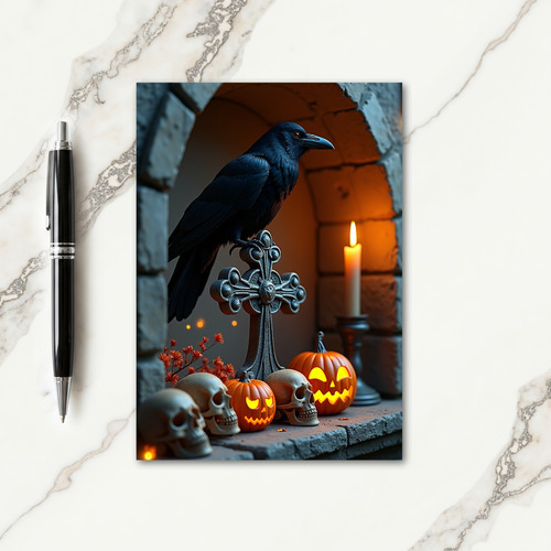 Ravens Spooky Perch Card