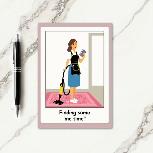 Reading Mom Illustration Card