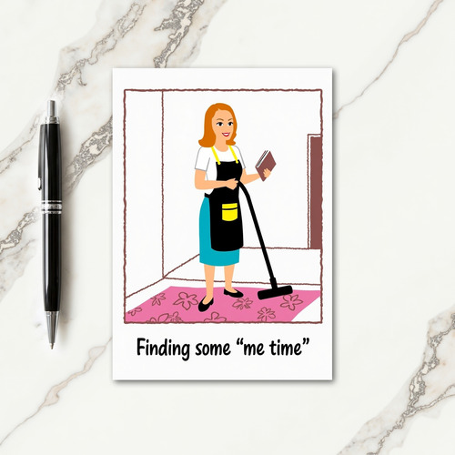 Reading Mothers Day Home Scene Card