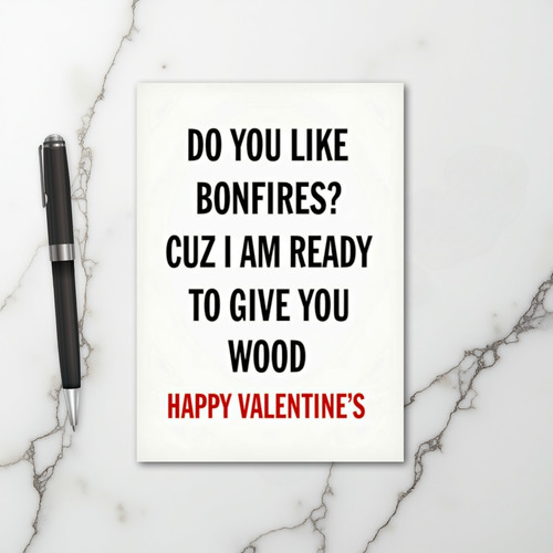 Ready To Give You Wood Valentines Card