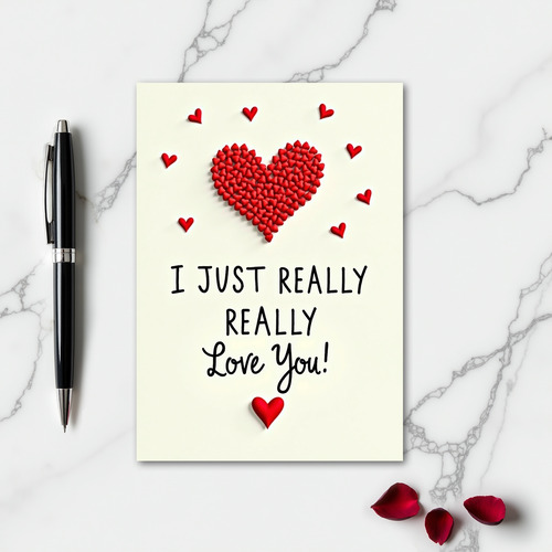 Really Love You Hearts Card