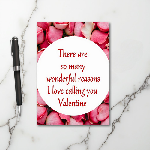 Reasons I Love You Valentine Card
