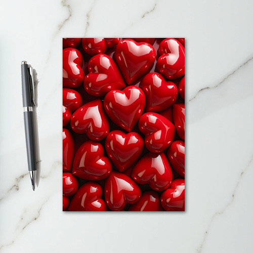 Red 3D Love For Her Valentine Card