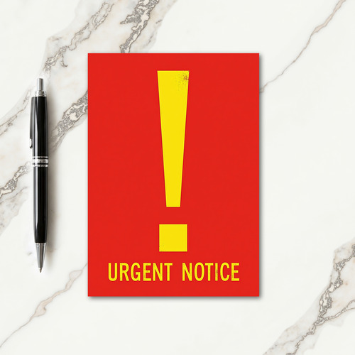 Red Alert Exclamation Card