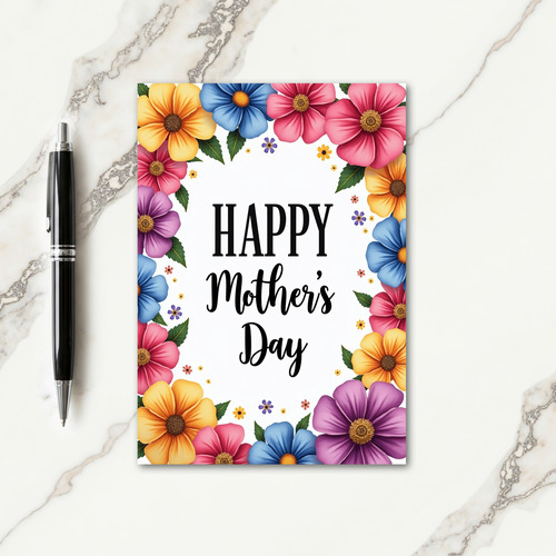 Red And Blue Mothers Day Card