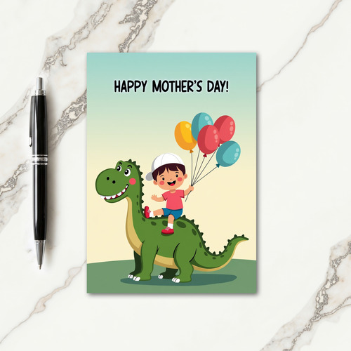 Red And Gold Happy Mothers Day Card