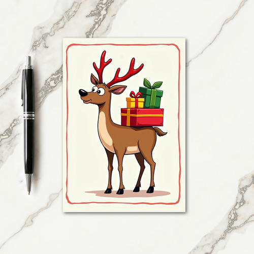 Red Antler Christmas Card