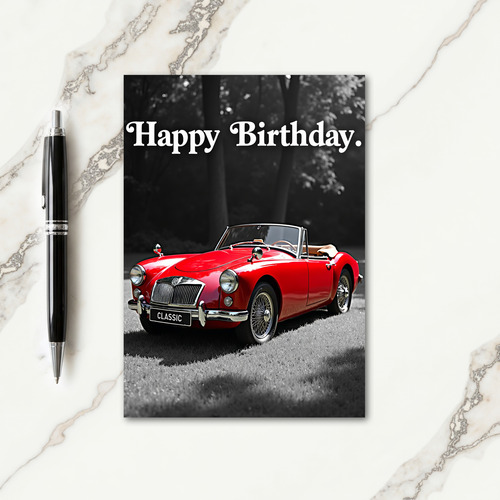 Red Auto Birthday Card