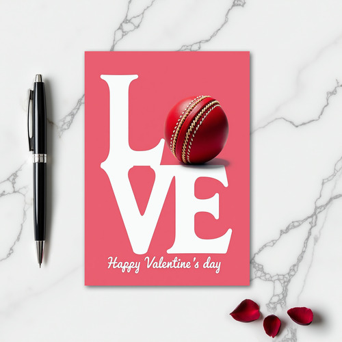 Red Ball Love Valentines Day Card