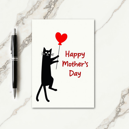 Red Balloon Mothers Day Card