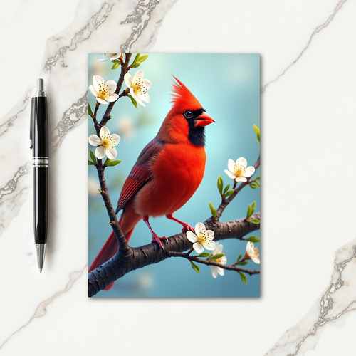 Red Bird Springtime Mothers Day Card