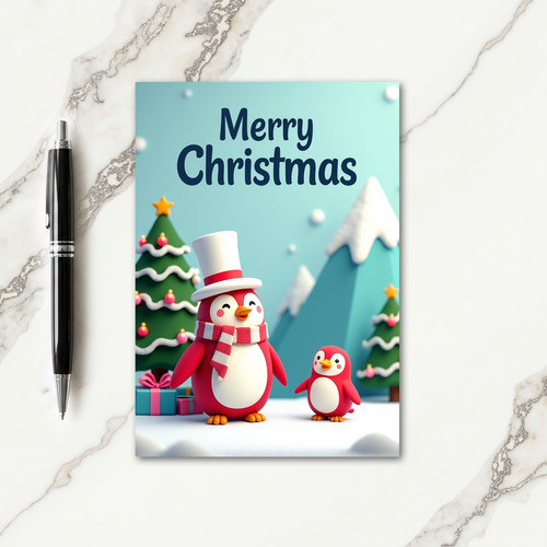 Red Bird Winter Joy Card