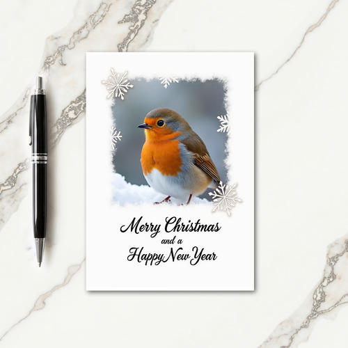 Red Bird Winter Snow Card thumbnail