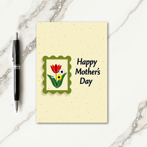 Red Bloom Mothers Day Card