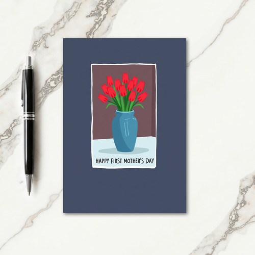 Red Blooms Mothers Day Card