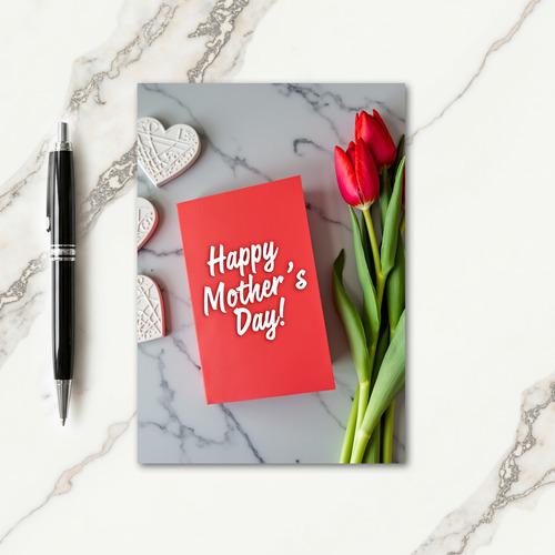 Red Blossoms Greeting Card