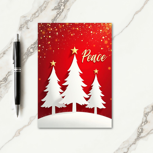 Red Bokeh Christmas Card