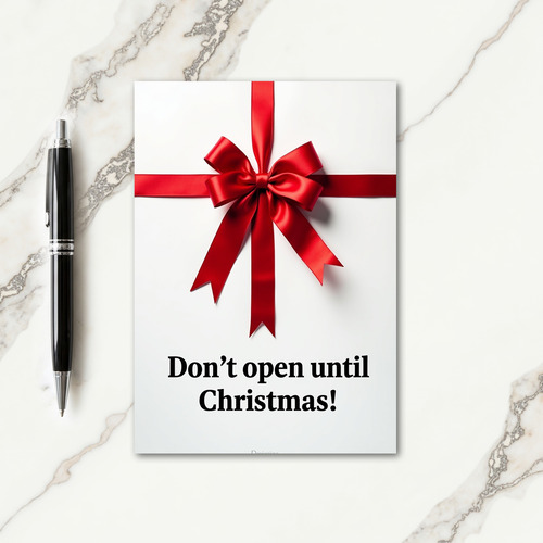 Red Bow Christmas Card