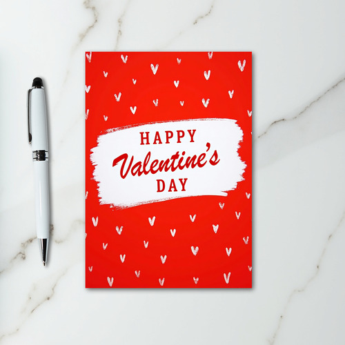 Red Brushstroke Valentines Day Love Card