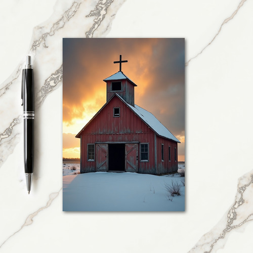 Red Chapel Winter Card